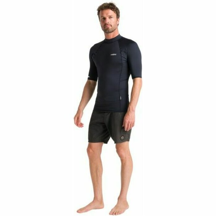 2024 C-Skins Mens UV Skins Basics Short Sleeve Rash Vest C-LYSSMC - Black